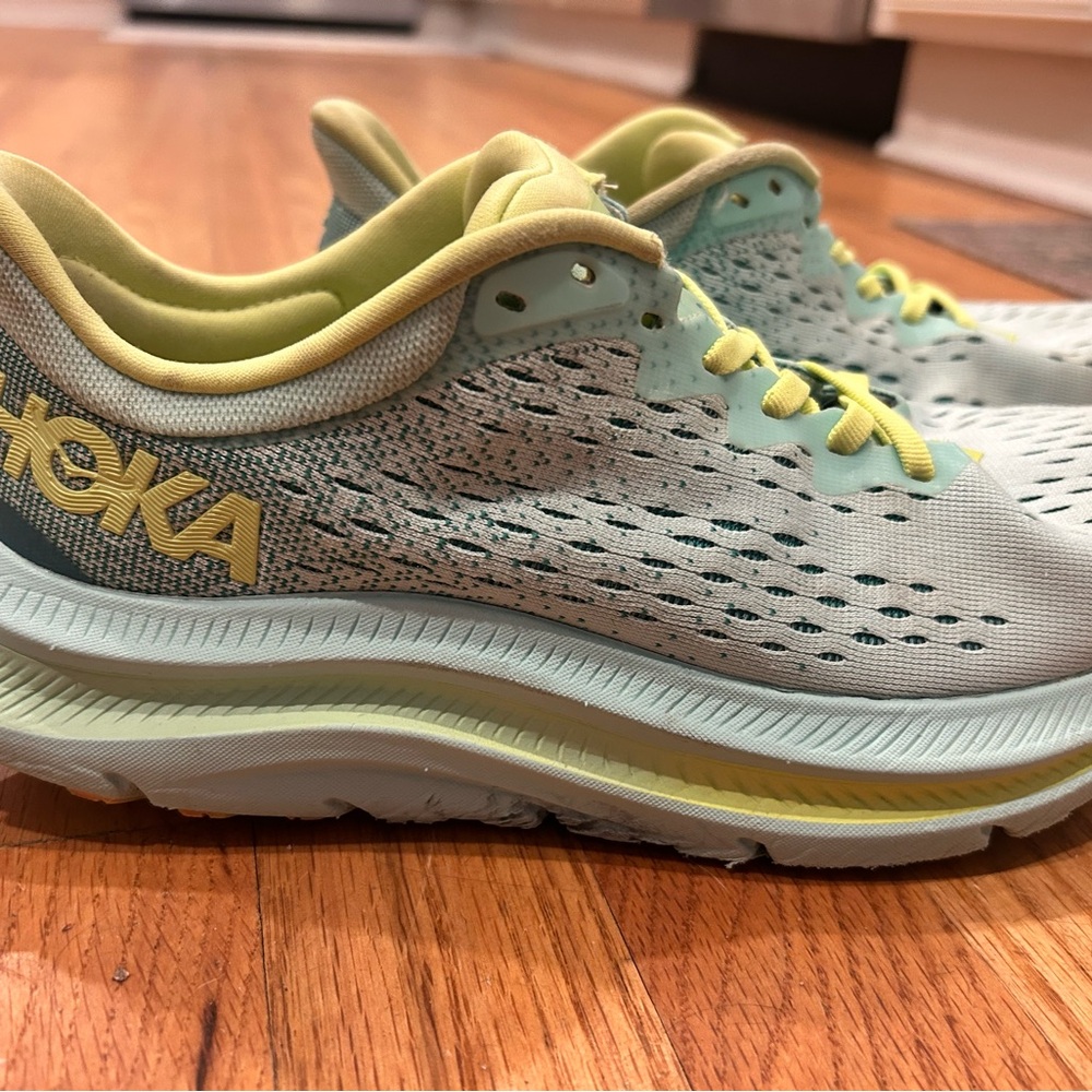 Hoka Mint Green and Yellow Women's Sneakers - Picture 4 of 4